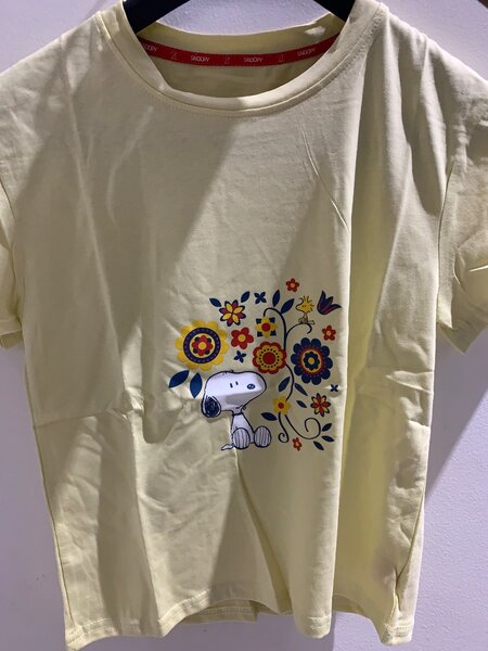 T-shirt imprimé floral Snoopy
