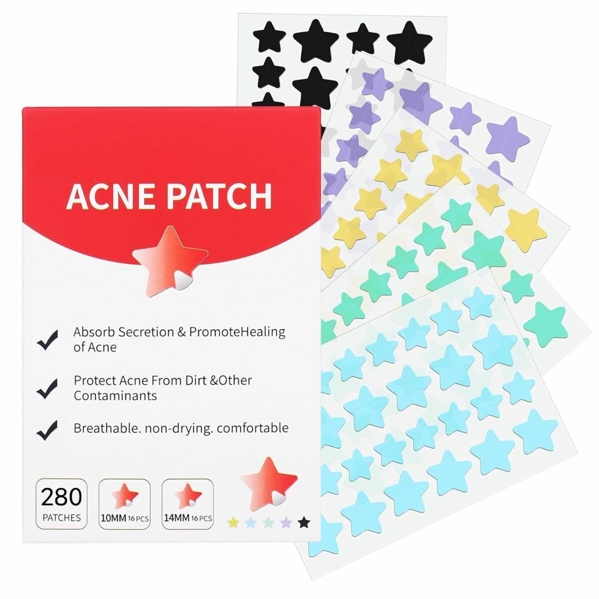 Patch anti-acné coloré
