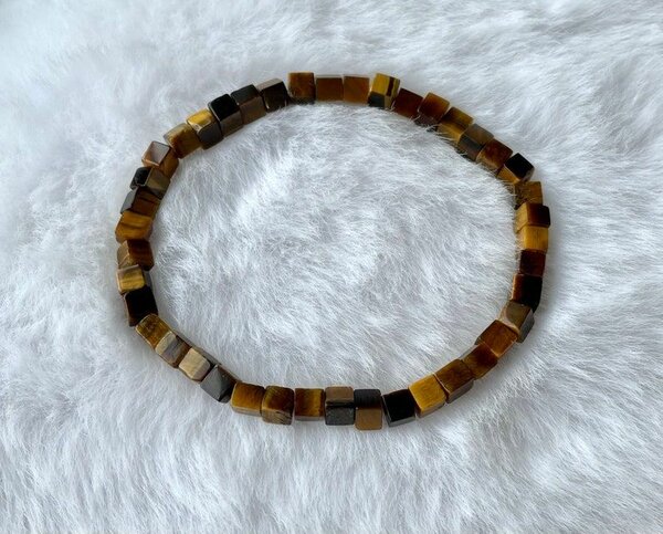Bracelet Œil de tigre Cube