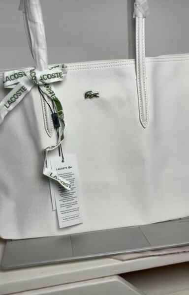 Sac cabas Lacoste blanc