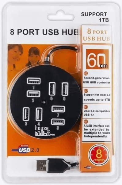 Hub USB 8 ports haute vitesse