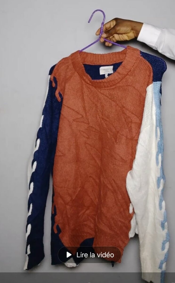 Pull en maille coloré tendance