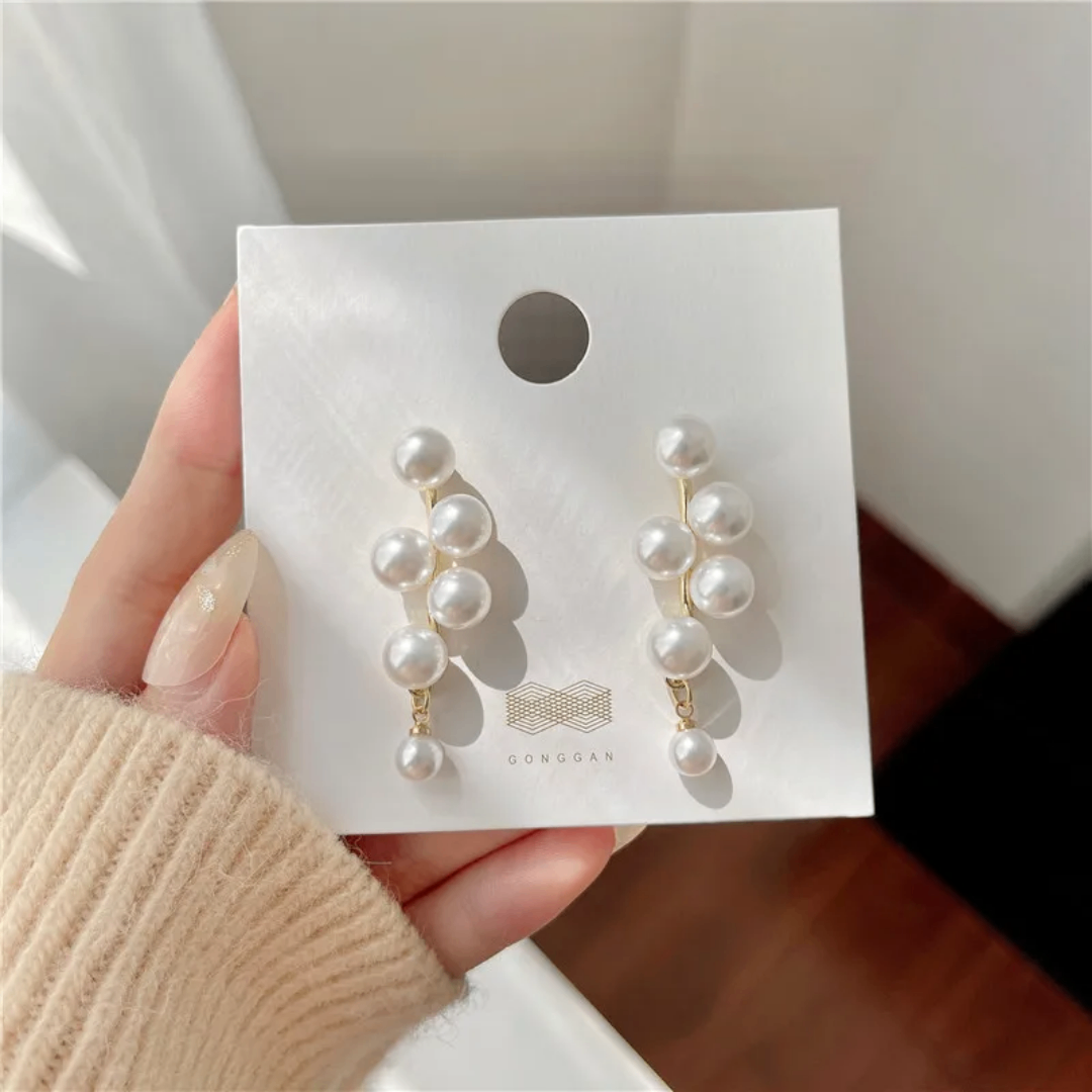 Boucles d'oreilles perles élégantes