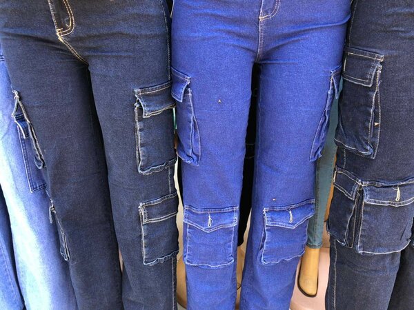 Cargo jean pants