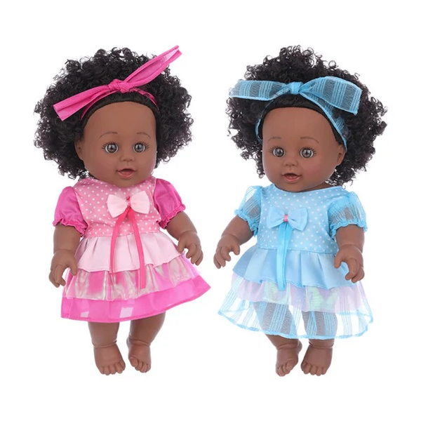 Lot de 2 poupées africaines de 30cm