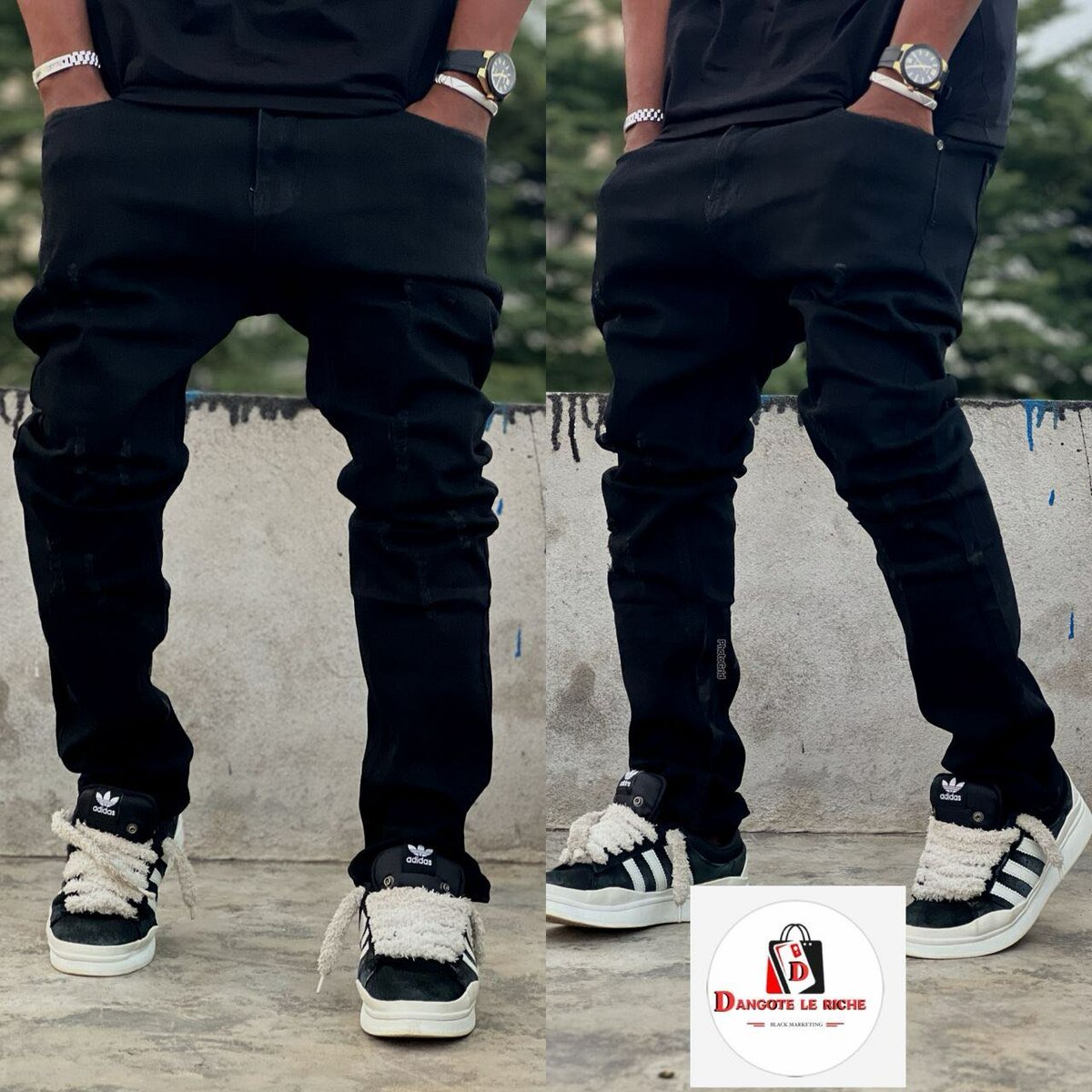 Pantalon jogging noir tendance