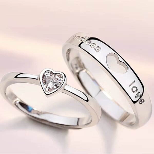 2 Bague Couple "Amour Éternel"