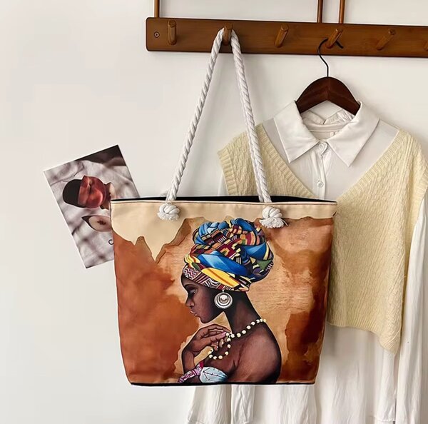 Sac cabas avec illustration vibrant