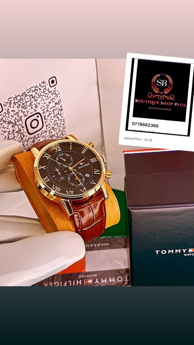 Montre tommy hilfiger authentique avec sa boîte