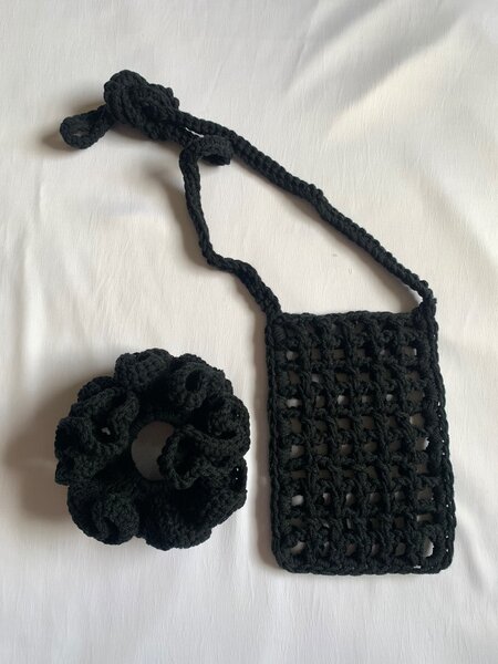 Sac en laine et chouchou