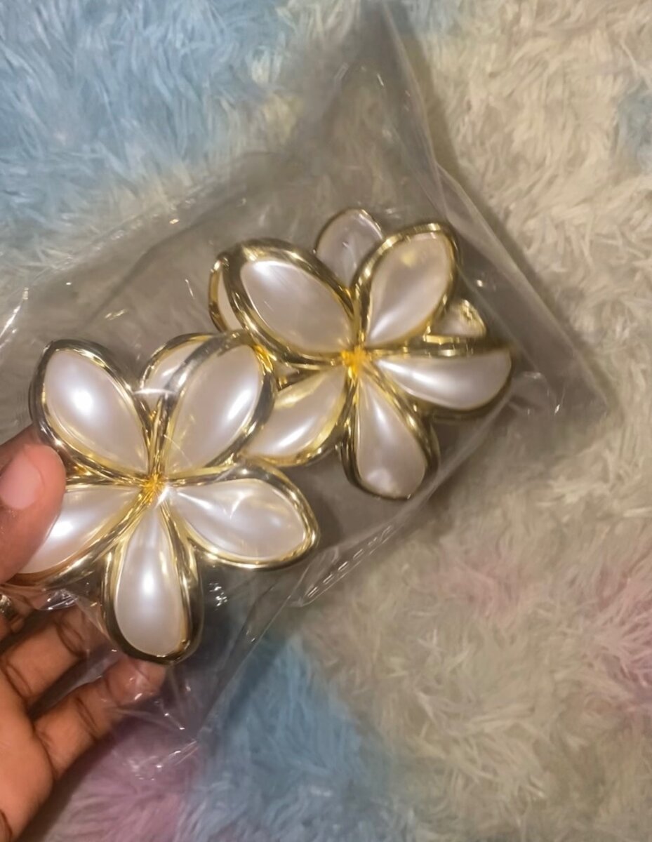 Pinces à cheveux fleuries brillantes
