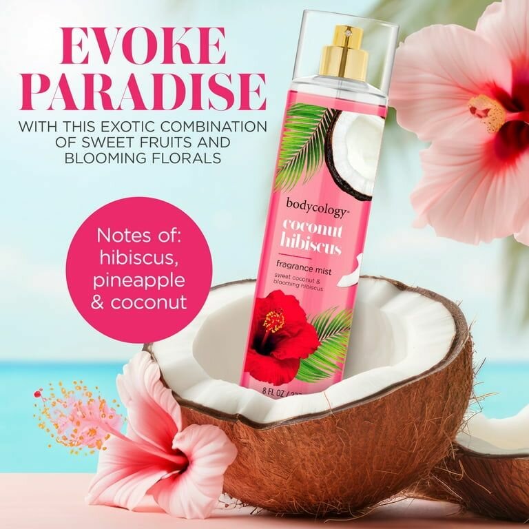 Bodycology coconut hibiscus fragrance mist 236ml