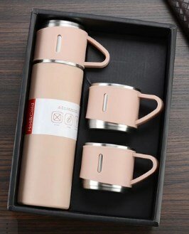 Ensemble thermos rose