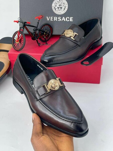 Solid Leather Versace Shoes
