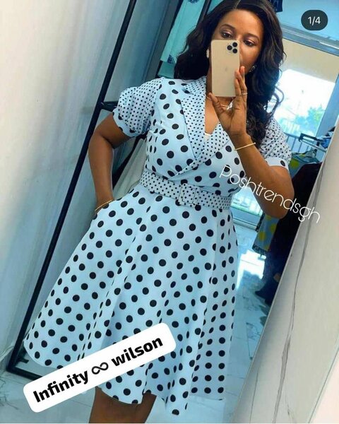 Robe à Pois Élégante Femme