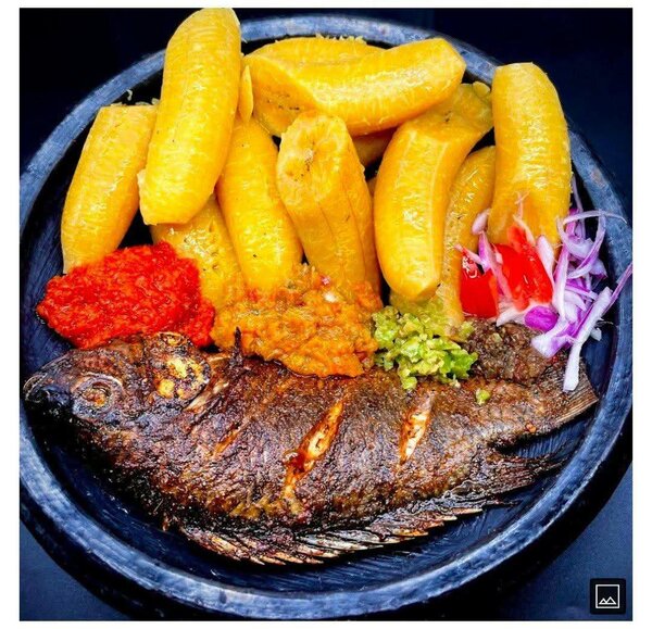 Bouillie banne poisson grillé