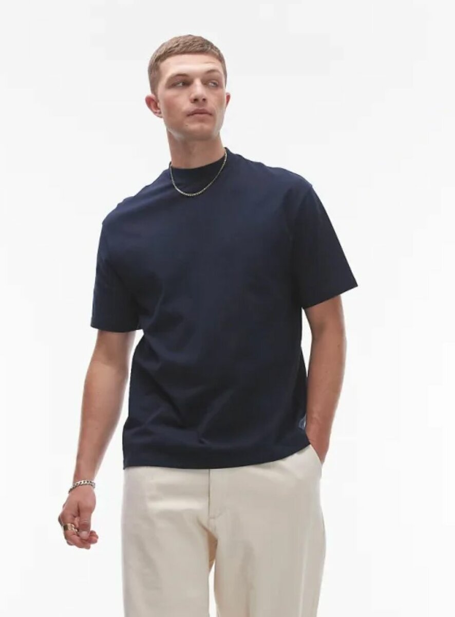 T-shirt bleu marine homme