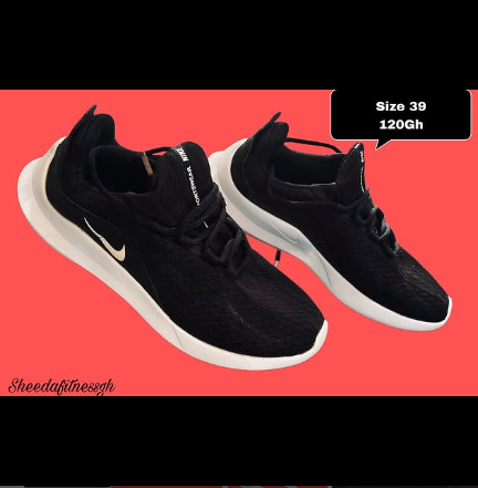 black sneakers
