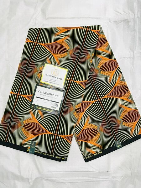 Tissu orange vert