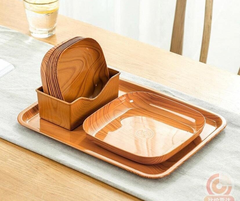 Plates and tray