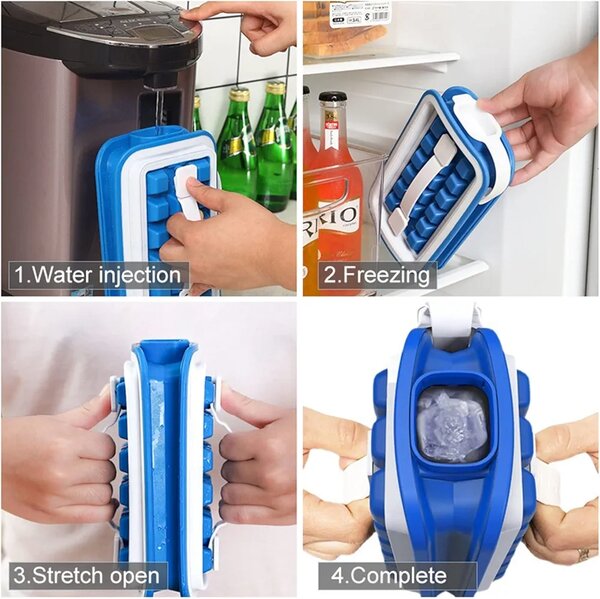 Blue Ice Cube Bottle