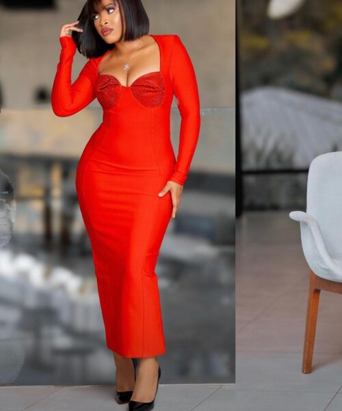 Red bandage dress