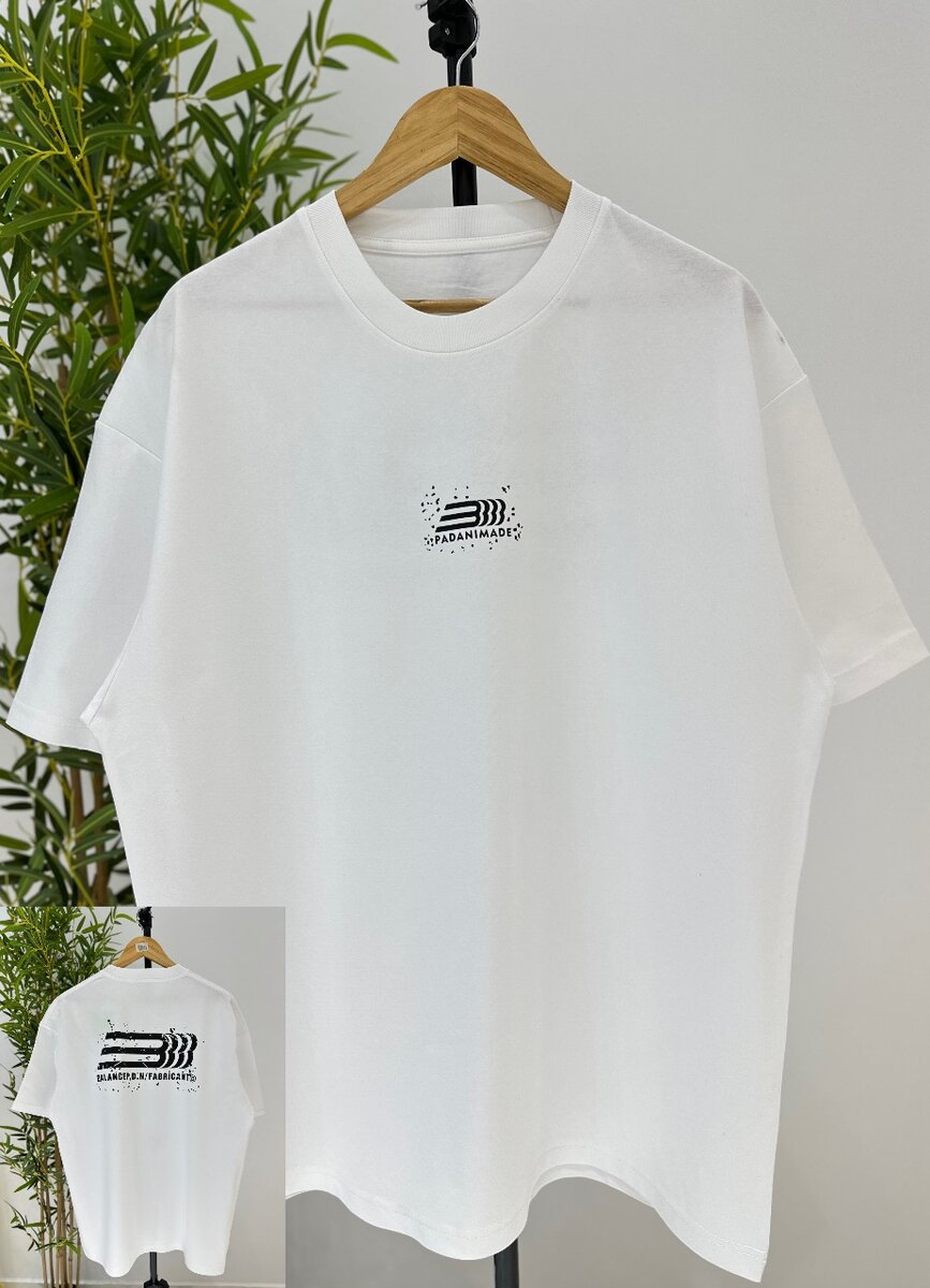 T-shirt blanc minimaliste unisexe