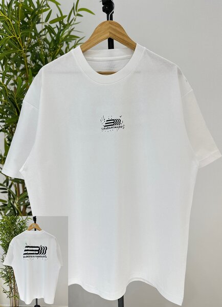 T-shirt blanc minimaliste unisexe