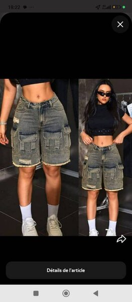 Shorts en denim décontractés femme
