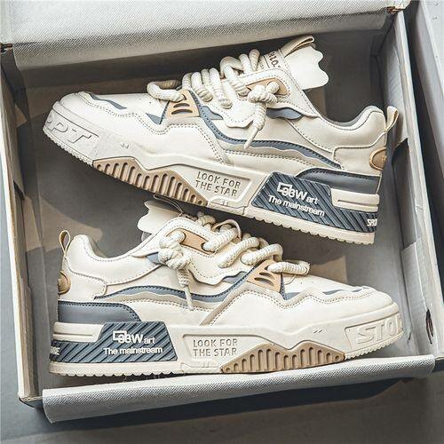 ALagzi 2025 Men's New Fashion Sports Board Shoes - Beige
