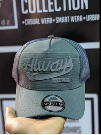 gray cap