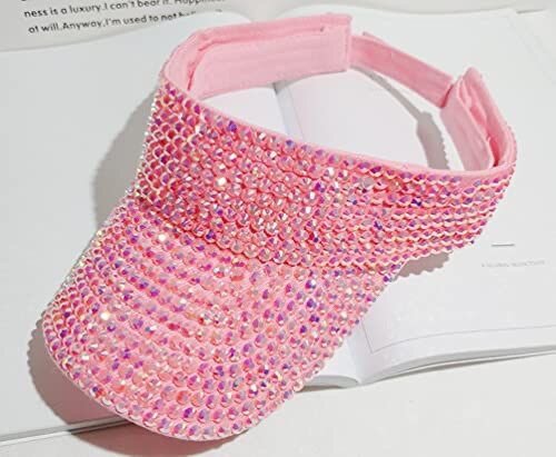 Visière en strass glamour