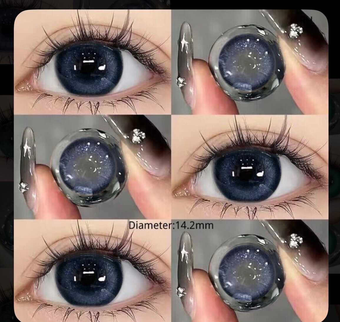 Lentilles de contact bleues 14.2mm