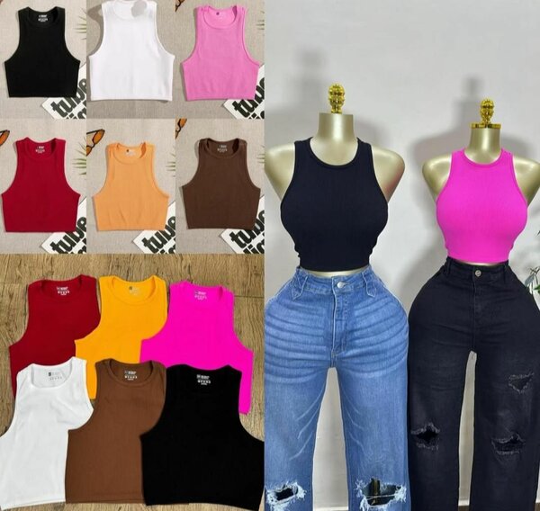 Débardeurs en coton coloré