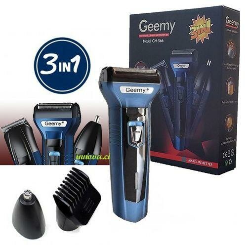 Tondeuse Rasoir Electrique 3 En 1 Rechargeable Bleunoir