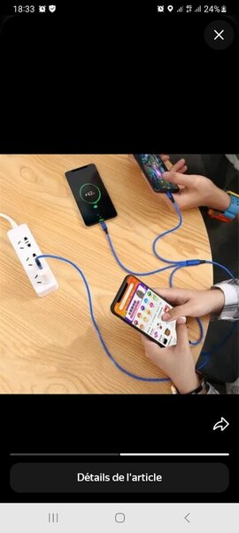 Câble USB multi-connecteurs
