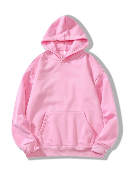 Sweat à capuche rose unisexe