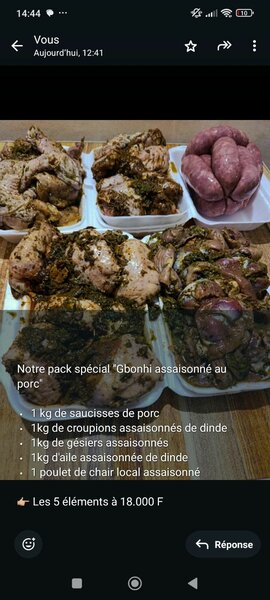 Pack spécial "assaisonné porc"
