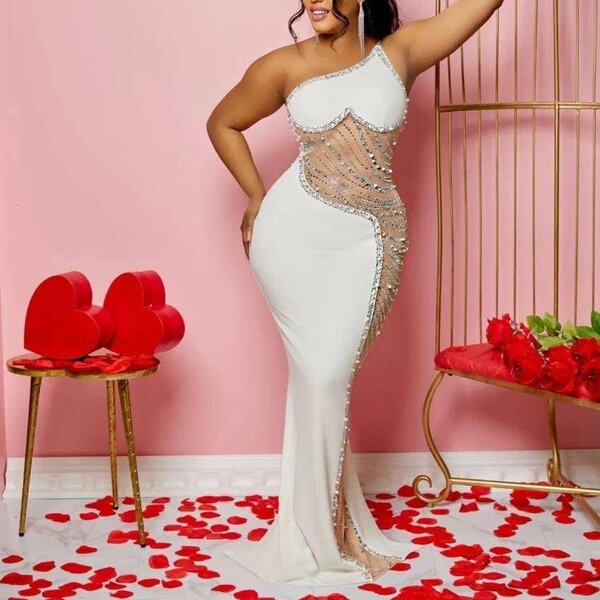 Robe soirée élégante strass