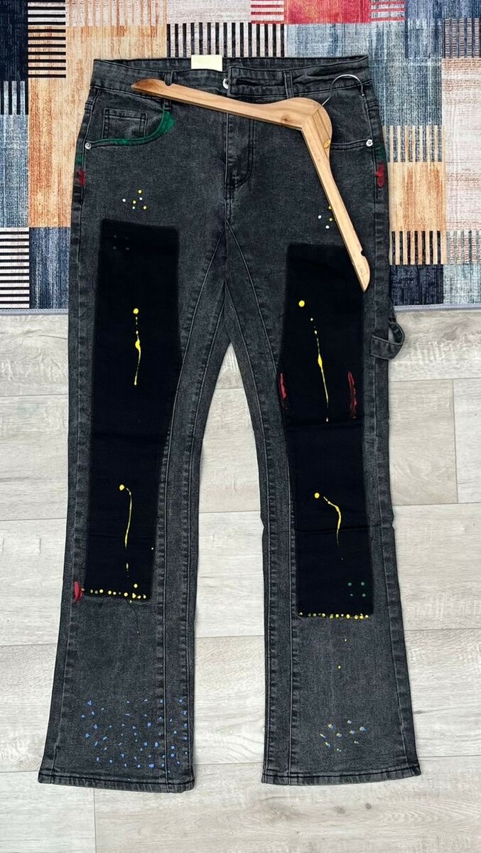 Jean noir patché tendance