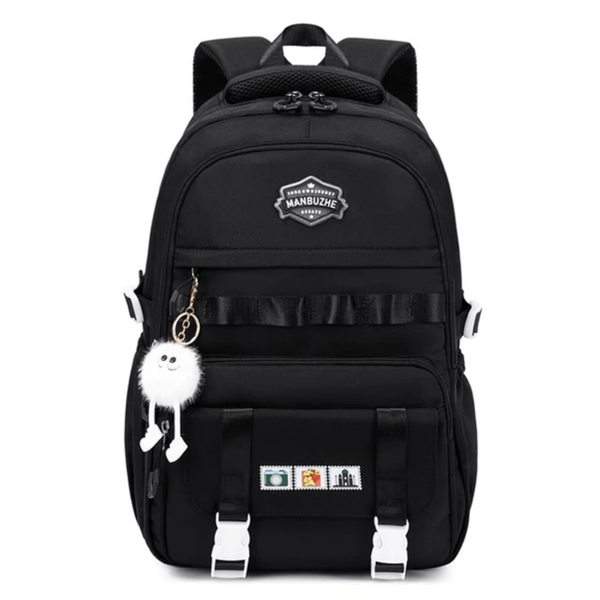 Sac à dos scolaire élégant noir