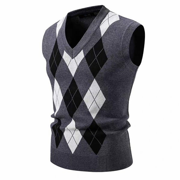 Gilet Sans Manches à losanges