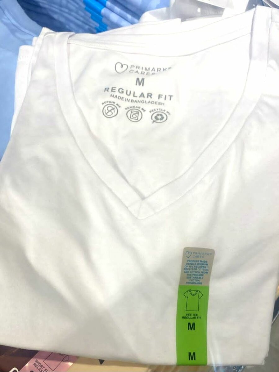 T-shirt blanc col en V M