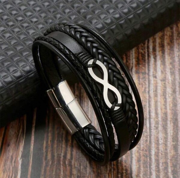 Bracelet en cuir PU infinie