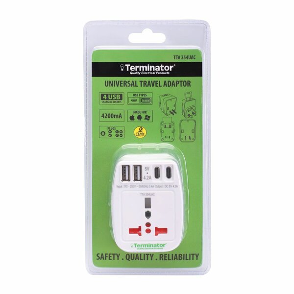 Multipin Universal Travel Adaptor with 4 USB