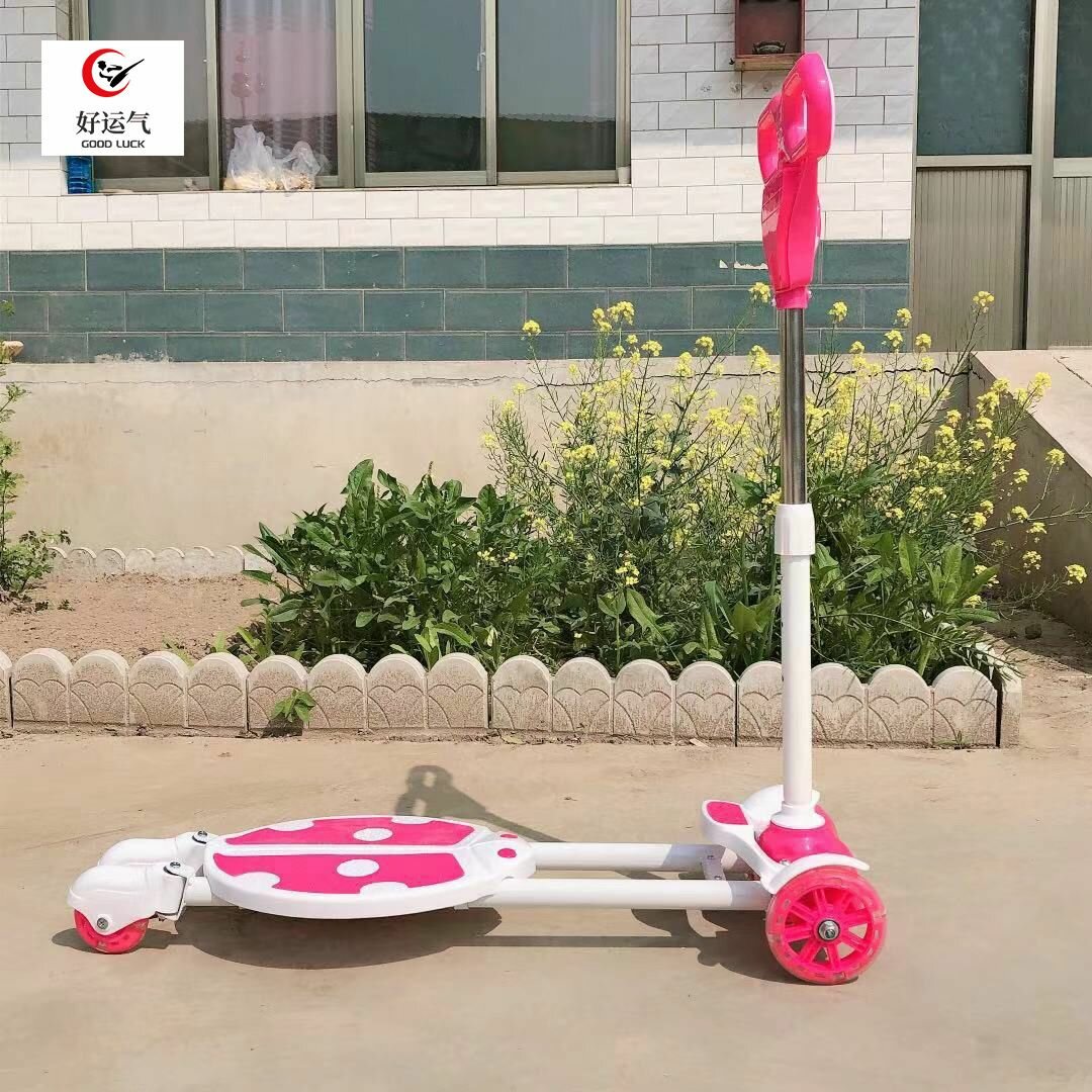 Trottinette enfant rose LED
