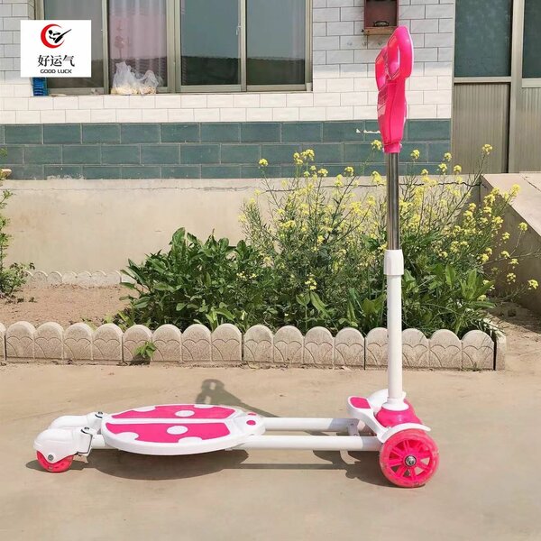 Trottinette enfant rose LED
