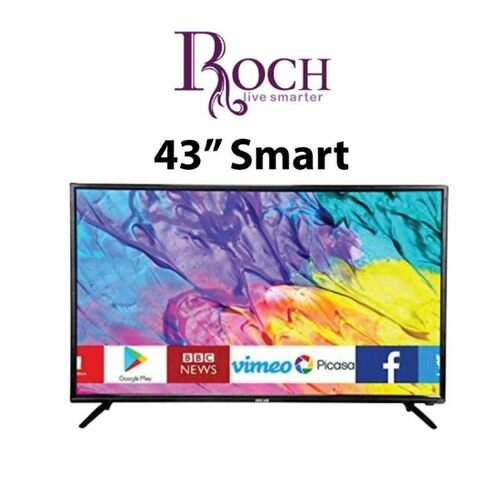 Roch TV LED Roch 43 Pouces WIFI - HD-USB-Décodeur Intégré-3 Mois Garantie + Support Mural Offert