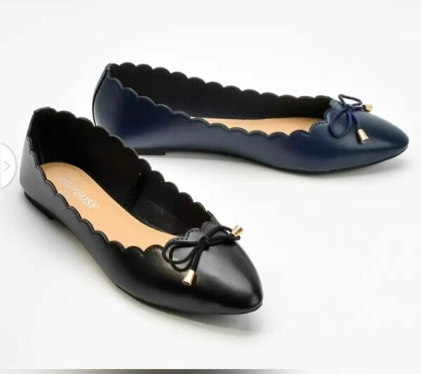 Ballerine  noir et bleu marine