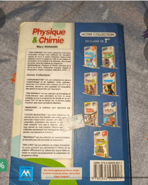Annales Top Chrono Physique Chimie 3ème
